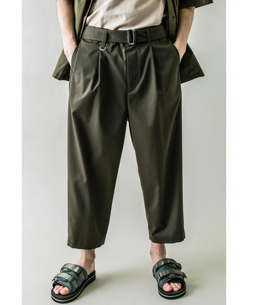 MONKEY TIME（モンキータイム）の「＜monkey time＞ TR TWILL BELTED WIDE ANKLE/アンクルパンツ（その他パンツ・メンズ・ブラック/オリーブ・L/M/S）」の2枚目の写真