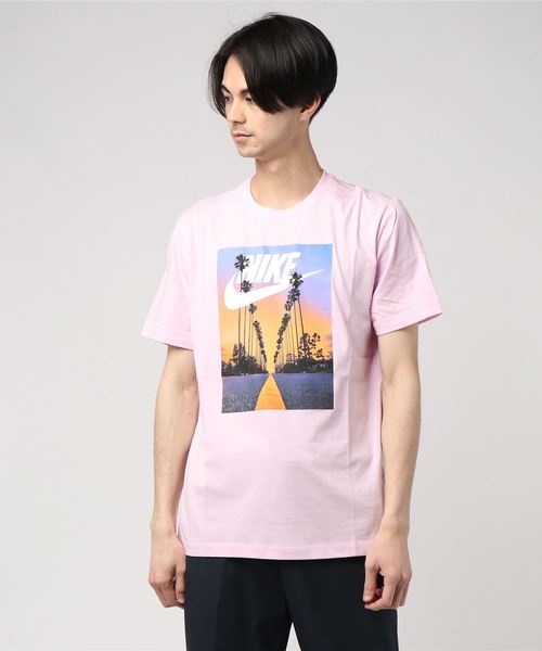 NIKE（ナイキ）の「ナイキ SUNSET PALM Tシャツ BQ0716（Tシャツ/カットソー・メンズ・ピンク/ホワイト/ブラック・S/M/L/XL/XXL）」の3枚目の写真