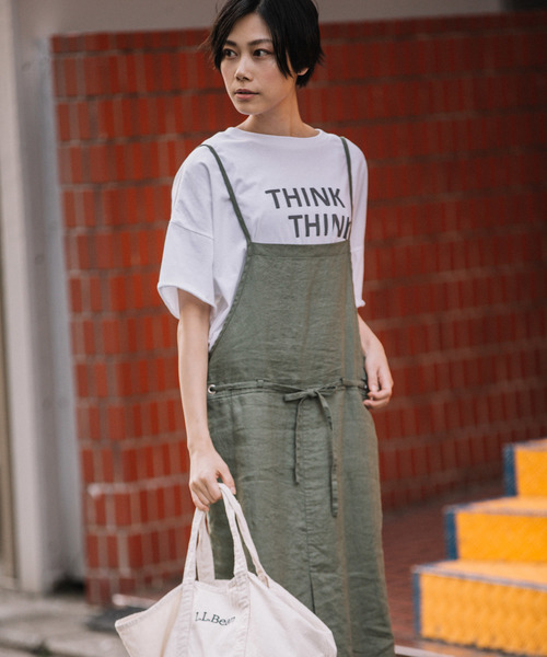 Munich（ミューニック）の「ロゴプリント ビッグシルエット Tシャツ（Tシャツ/カットソー・レディース・ホワイト/ベージュ/カーキ/ラベンダー/ピンク・FREE）」の10枚目の写真