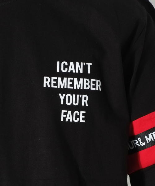 ATTI(アッティ)の「袖テープ叩き付け半袖Tシャツ/カットソー(Tシャツ/カットソー・メンズ・ブラック/オレンジ/ホワイト・FREE)」の5枚目の写真