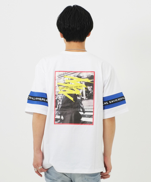 ATTI(アッティ)の「袖テープ叩き付け半袖Tシャツ/カットソー(Tシャツ/カットソー・メンズ・ブラック/オレンジ/ホワイト・FREE)」の16枚目の写真