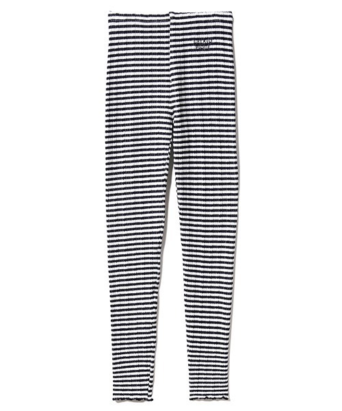 激安アウトレット ふくれジャガードボーダーレギンス 予約受付中