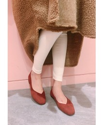 R&E | 【R&E】スクエアトゥフラットシューズ(バレエシューズ)