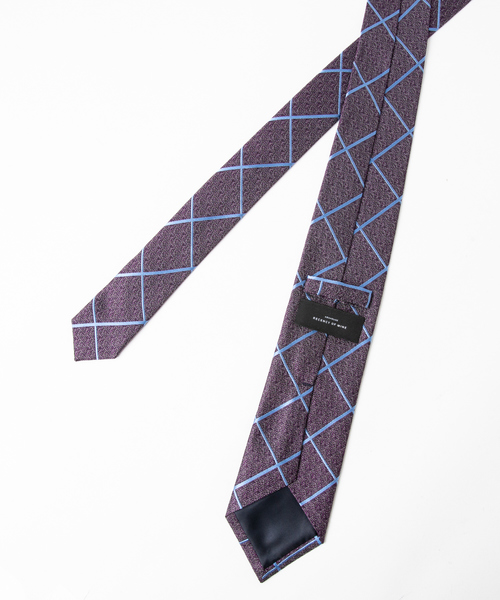 RECENCY OF MINE（リーセンシー オブ マイン）の「【Recency of Mine】英国ペーンチェックネクタイ（ネクタイ・メンズ・パープル/チャコールグレー・フリー）」の5枚目の写真