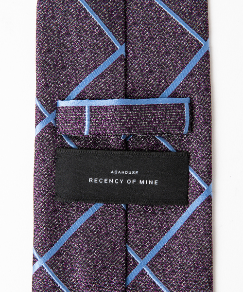 RECENCY OF MINE（リーセンシー オブ マイン）の「【Recency of Mine】英国ペーンチェックネクタイ（ネクタイ・メンズ・パープル/チャコールグレー・フリー）」の6枚目の写真