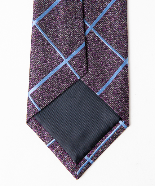 RECENCY OF MINE（リーセンシー オブ マイン）の「【Recency of Mine】英国ペーンチェックネクタイ（ネクタイ・メンズ・パープル/チャコールグレー・フリー）」の7枚目の写真