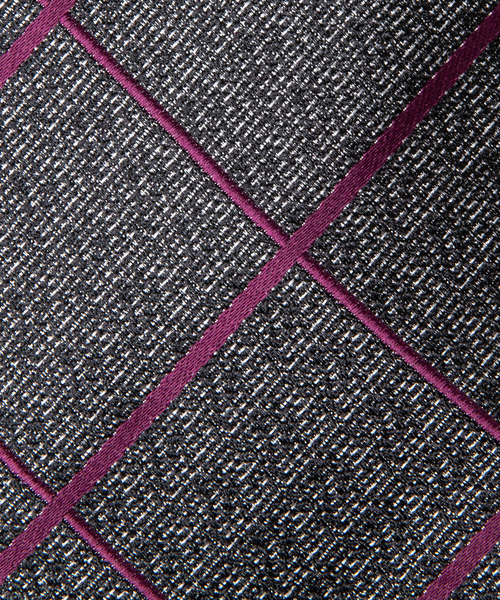 RECENCY OF MINE（リーセンシー オブ マイン）の「【Recency of Mine】英国ペーンチェックネクタイ（ネクタイ・メンズ・パープル/チャコールグレー・フリー）」の9枚目の写真