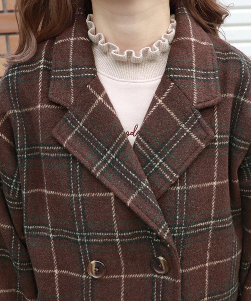 PairPair（ペアペア）の「チェック柄ダブルジャケット（テーラードジャケット・レディース・ベージュ/ブラウン系その他・FREE）」の12枚目の写真