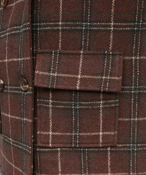 PairPair（ペアペア）の「チェック柄ダブルジャケット（テーラードジャケット・レディース・ベージュ/ブラウン系その他・FREE）」の15枚目の写真