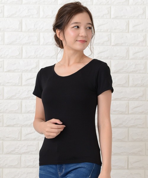 セール】カップ付き半袖Tシャツ トップスインナー（Tシャツ