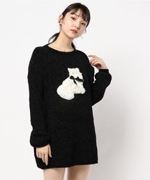 Swankiss�i�X�����L�X�j�́uHB meow knit O/P�i�����s�[�X�j�v