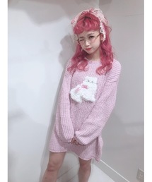 Swankiss�i�X�����L�X�j�́uHB meow knit O/P�i�����s�[�X�j�v