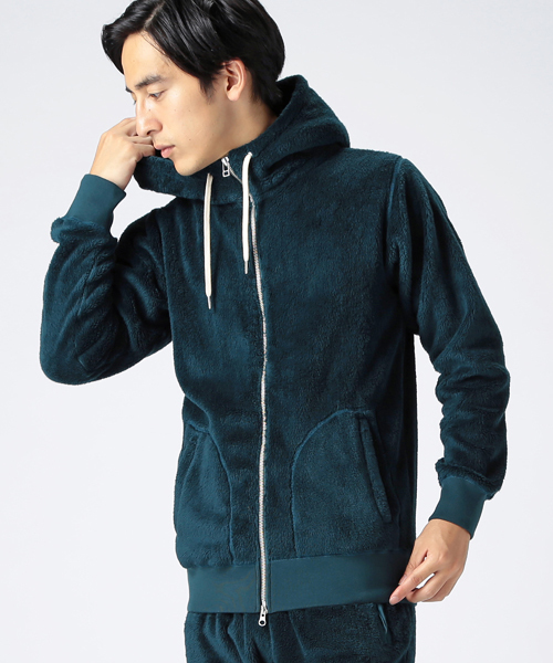 B:MING by BEAMS（ビーミングバイビームス）の「ビーミング by ビームス / シャギーフリースパーカ（パーカー・メンズ・ネイビー/ダークグリーン/グレー・LARGE/X-LARGE/MEDIUM/SMALL）」の3枚目の写真