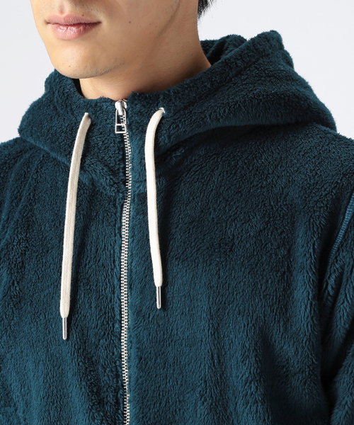 B:MING by BEAMS（ビーミングバイビームス）の「ビーミング by ビームス / シャギーフリースパーカ（パーカー・メンズ・ネイビー/ダークグリーン/グレー・LARGE/X-LARGE/MEDIUM/SMALL）」の9枚目の写真