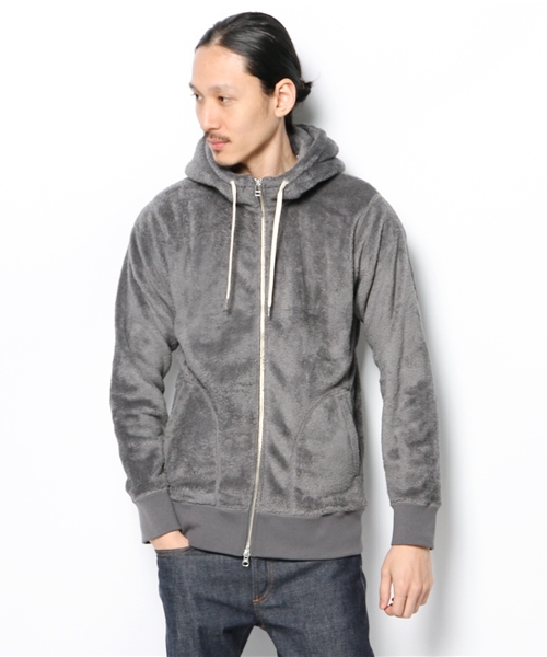 B:MING by BEAMS（ビーミングバイビームス）の「ビーミング by ビームス / シャギーフリースパーカ（パーカー・メンズ・ネイビー/ダークグリーン/グレー・LARGE/X-LARGE/MEDIUM/SMALL）」の2枚目の写真