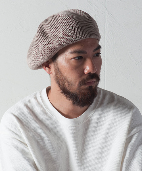 RACAL(ラカル)の「SU2 Cotton Knit Beret / SU2 コットンニットベレー(ハンチング/ベレー帽・メンズ・ブラック/ネイビー/モカ/ライトベージュ・MEDIUM/LARGE)」の7枚目の写真