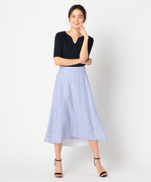 fredy repit（フレディレピ）の「リネンロングヘムスカート（スカート・レディース・アイボリー/ブラウン/ブルー系その他3・36/38）」の18枚目の写真