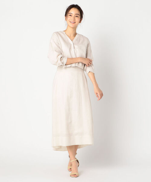 fredy repit（フレディレピ）の「リネンロングヘムスカート（スカート・レディース・アイボリー/ブラウン/ブルー系その他3・36/38）」の14枚目の写真