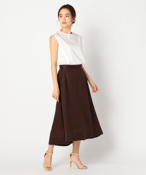 fredy repit（フレディレピ）の「リネンロングヘムスカート（スカート・レディース・アイボリー/ブラウン/ブルー系その他3・36/38）」の9枚目の写真