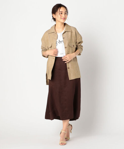 fredy repit（フレディレピ）の「リネンロングヘムスカート（スカート・レディース・アイボリー/ブラウン/ブルー系その他3・36/38）」の8枚目の写真