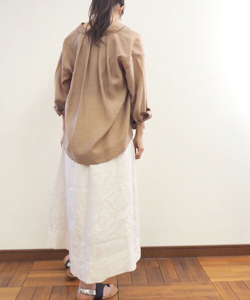 fredy repit（フレディレピ）の「リネンロングヘムスカート（スカート・レディース・アイボリー/ブラウン/ブルー系その他3・36/38）」の5枚目の写真