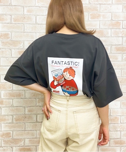 apres jour（アプレジュール）の「アソートプリントBIGTシャツ【ZOZOTOWN限定アイテム】（Tシャツ/カットソー・レディース・ホワイト/ブラック/その他/チャコールグレー/ミント/オフホワイト・フリー）」の5枚目の写真