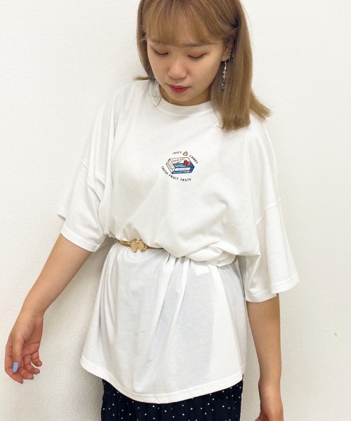 apres jour（アプレジュール）の「アソートプリントBIGTシャツ【ZOZOTOWN限定アイテム】（Tシャツ/カットソー・レディース・ホワイト/ブラック/その他/チャコールグレー/ミント/オフホワイト・フリー）」の8枚目の写真