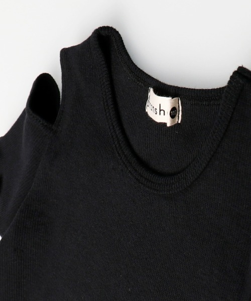 BRANSHES（ブランシェス）の「肩あき半袖Tシャツ（Tシャツ/カットソー・キッズ・ライトグレー/ブラック・90cm/110cm/100cm/120cm/130cm/140cm/150cm）」の9枚目の写真