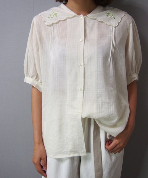 sakishimatokyo（サキシマトーキョー）の「【ZOZO限定】サキシマamp「エリニオハナシシュウノブラウス」（シャツ/ブラウス・レディース・ベージュ・FREE）」の7枚目の写真