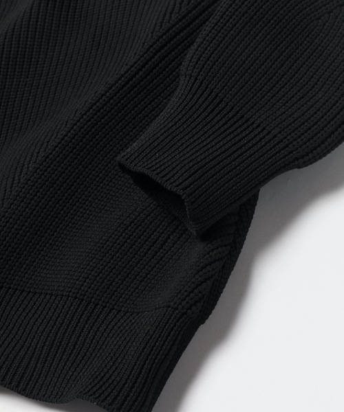 MR.OLIVE（ミスターオリーブ）の「ローゲージ アゼ  ポリエステル リブニット/ クルーネック ビックシルエット セーター（ニット/セーター・メンズ・ブラック/カーキ/オフホワイト・LARGE/MEDIUM/SMALL）」の8枚目の写真