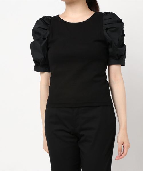 one way（ワンウェイ）の「ボリュームギャザー袖トップス（Tシャツ/カットソー・レディース・ホワイト/ブラック/ベージュ/ブラウン/ブラック系その他/ライトブルー・FREE）」の11枚目の写真