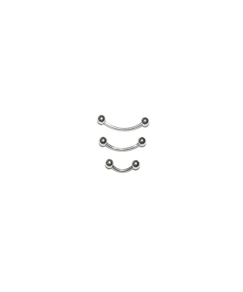 MORPH(モルフ)の「MORPH モルフ バナナバーベル ボディーピアス 18ゲージ 6mm~12mm(ピアス(片耳用)・メンズ・シルバー・6/8/10/12)」の2枚目の写真