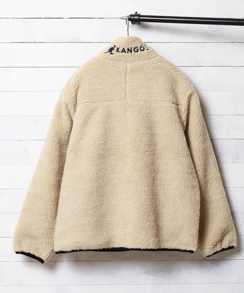 KANGOL（カンゴール）の「『KANGOL』ハイネック　ボアジップジャケット（ブルゾン・レディース・ホワイト/ブラック/ベージュ/モカ/その他/ダークグリーン/ライトパープル/その他3/その他4・LARGE/MEDIUM/X-LARGE）」の18枚目の写真
