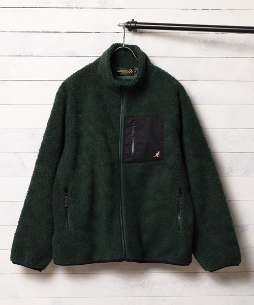 KANGOL（カンゴール）の「『KANGOL』ハイネック　ボアジップジャケット（ブルゾン・レディース・ホワイト/ブラック/ベージュ/モカ/その他/ダークグリーン/ライトパープル/その他3/その他4・LARGE/MEDIUM/X-LARGE）」の13枚目の写真