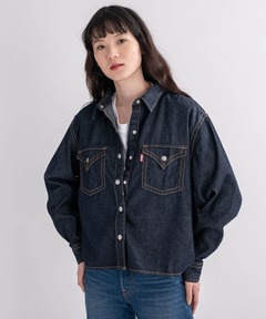 Oversize denim western shirt / オーバーサイズデニムウエスタン