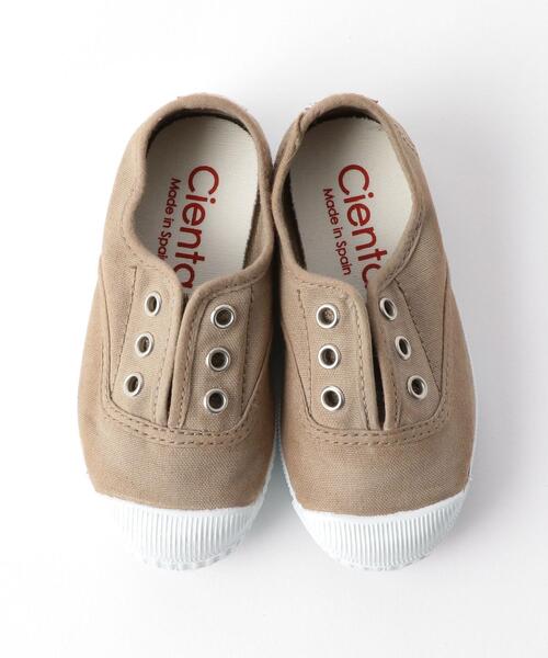 Cienta（シエンタ）の「Cienta（シエンタ）スリッポン 14cm-18cm（スニーカー・キッズ・ベージュ/グレー/オリーブ・15cm/14cm/17cm/18cm/16cm）」の2枚目の写真