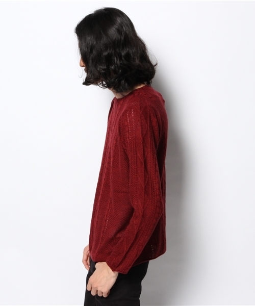 CIAOPANIC（チャオパニック）の「【Ciaopanic】アランボートネック（ニット/セーター・メンズ・ホワイト/ブルー/グリーン/ワインレッド・LARGE/MEDIUM）」の5枚目の写真