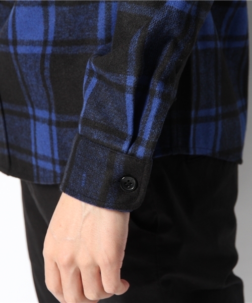 WEGO（ウィゴー）の「WEGO/チェックCPOジャケット（シャツ/ブラウス・メンズ・ダークグリーン/ブルー/レッド・MEDIUM/LARGE）」の8枚目の写真