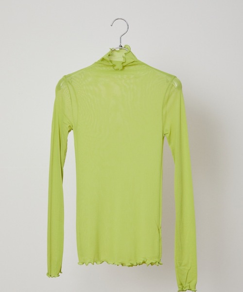 ECRIRE（エクリール）の「シースルーカットソー（Tシャツ/カットソー・レディース・ブラック/ブラウン/オフホワイト/グリーン/グレー/ベージュ/ブルー/ダークブラウン/ダークグレー/ピンク・フリー）」の22枚目の写真