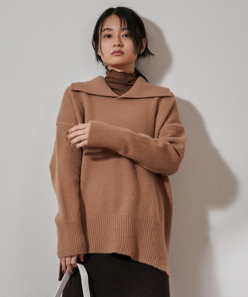 ECRIRE（エクリール）の「シースルーカットソー（Tシャツ/カットソー・レディース・ブラック/ブラウン/オフホワイト/グリーン/グレー/ベージュ/ブルー/ダークブラウン/ダークグレー/ピンク・フリー）」の16枚目の写真