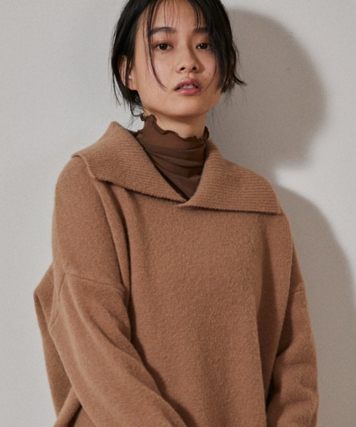 ECRIRE（エクリール）の「シースルーカットソー（Tシャツ/カットソー・レディース・ブラック/ブラウン/オフホワイト/グリーン/グレー/ベージュ/ブルー/ダークブラウン/ダークグレー/ピンク・フリー）」の18枚目の写真