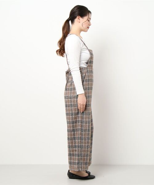 archives（アルシーヴ）の「チェックロンパース（サロペット/オーバーオール・レディース・ネイビー/グリーン/ブラウン・MEDIUM）」の5枚目の写真