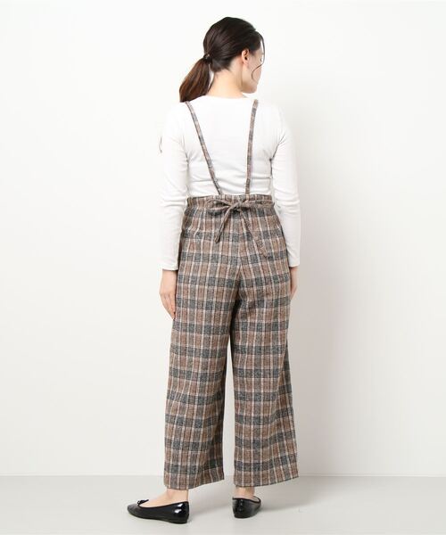 archives（アルシーヴ）の「チェックロンパース（サロペット/オーバーオール・レディース・ネイビー/グリーン/ブラウン・MEDIUM）」の4枚目の写真