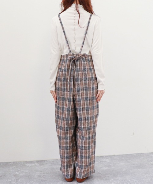 archives（アルシーヴ）の「チェックロンパース（サロペット/オーバーオール・レディース・ネイビー/グリーン/ブラウン・MEDIUM）」の15枚目の写真