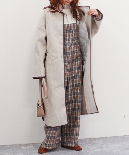 archives（アルシーヴ）の「チェックロンパース（サロペット/オーバーオール・レディース・ネイビー/グリーン/ブラウン・MEDIUM）」の8枚目の写真