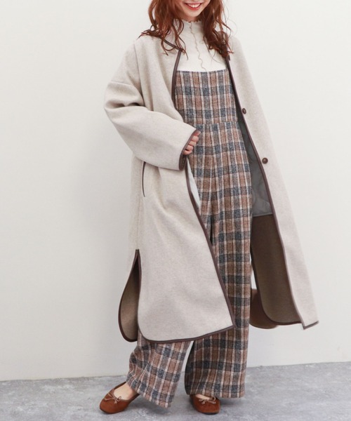 archives（アルシーヴ）の「チェックロンパース（サロペット/オーバーオール・レディース・ネイビー/グリーン/ブラウン・MEDIUM）」の9枚目の写真