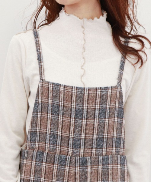archives（アルシーヴ）の「チェックロンパース（サロペット/オーバーオール・レディース・ネイビー/グリーン/ブラウン・MEDIUM）」の16枚目の写真