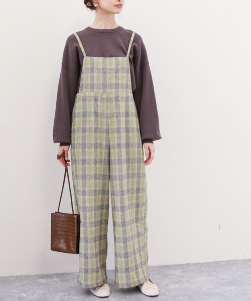 archives（アルシーヴ）の「チェックロンパース（サロペット/オーバーオール・レディース・ネイビー/グリーン/ブラウン・MEDIUM）」の12枚目の写真