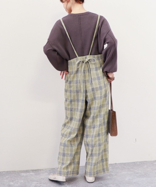 archives（アルシーヴ）の「チェックロンパース（サロペット/オーバーオール・レディース・ネイビー/グリーン/ブラウン・MEDIUM）」の13枚目の写真