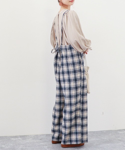 archives（アルシーヴ）の「チェックロンパース（サロペット/オーバーオール・レディース・ネイビー/グリーン/ブラウン・MEDIUM）」の11枚目の写真